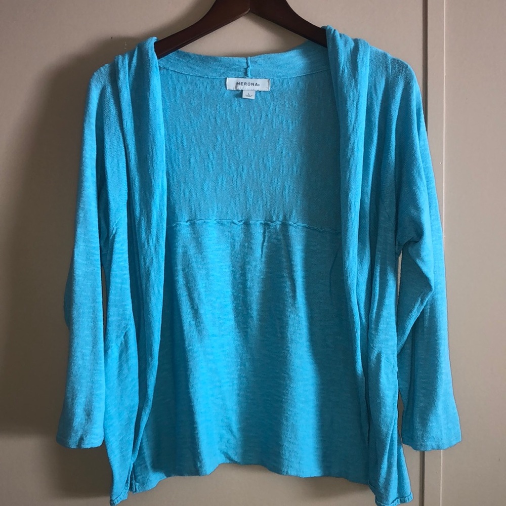 **SOLD** Merlons ~ Turquoise Sweater ~ Large